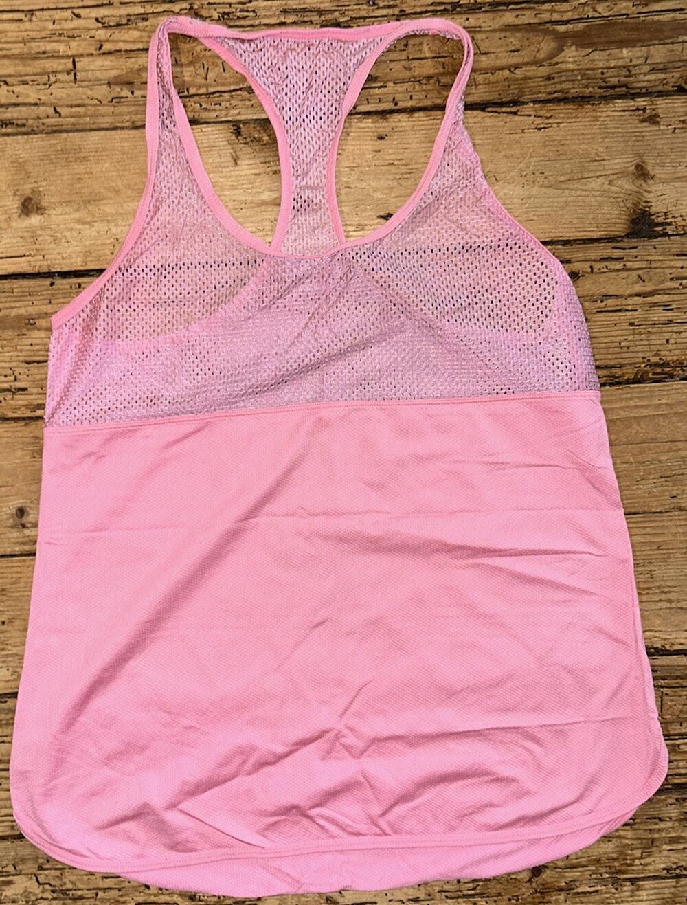 Lorna Jane Women’s Size M Pink Racer Back Mesh Front Active Tank